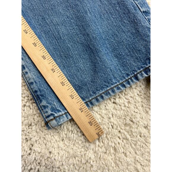 GAP Premium Low Rise Boot Jeans Mens 34x34 Blue Denim Faded Distressed Comfort - Picture 14 of 15